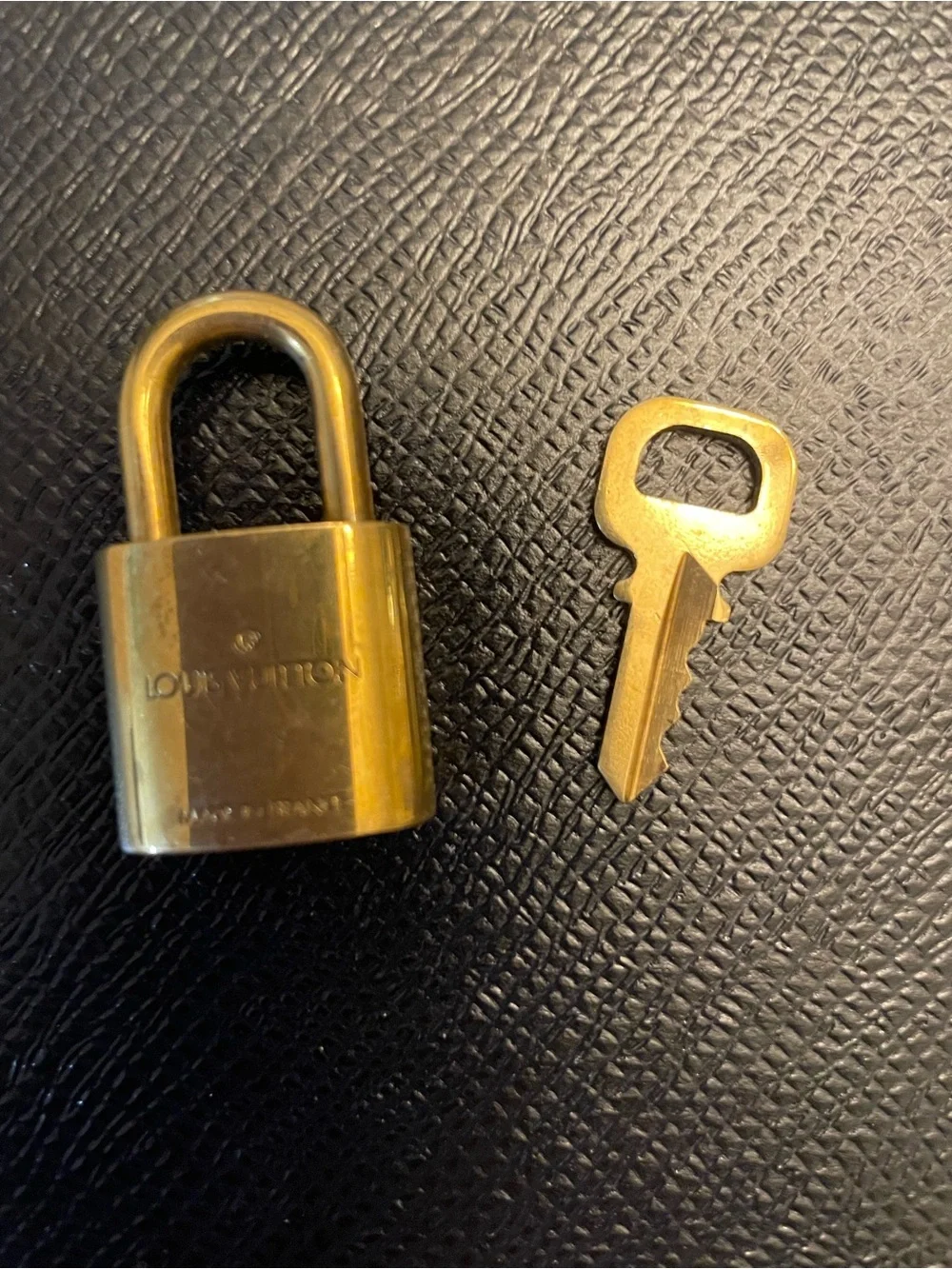 Louis Vuitton Brass-Tone Padlock and Key. #300